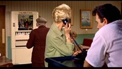 The Birds (1963)Ethel Griffies, Lonny Chapman, Tides Wharf Restaurant, Bodega Bay, California, Tippi Hedren, green, painting and telephone